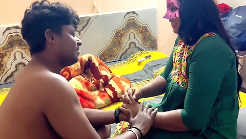 Indian brunette girl gets fucked in her ass and tits